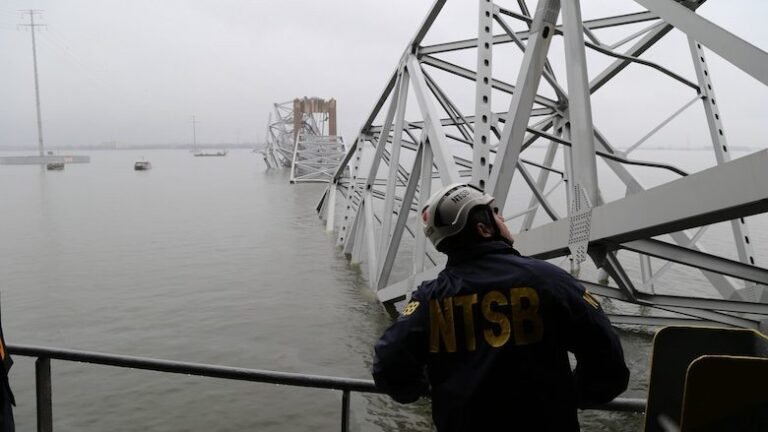 Engineering underway for debris removal at bridge collapse site in Baltimore