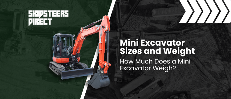 Dimensions and weight of the mini excavator