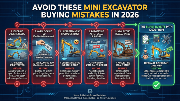 Avoid These Mini Excavator Buying Mistakes in 2026 Mini Excavator Buying Mistakes