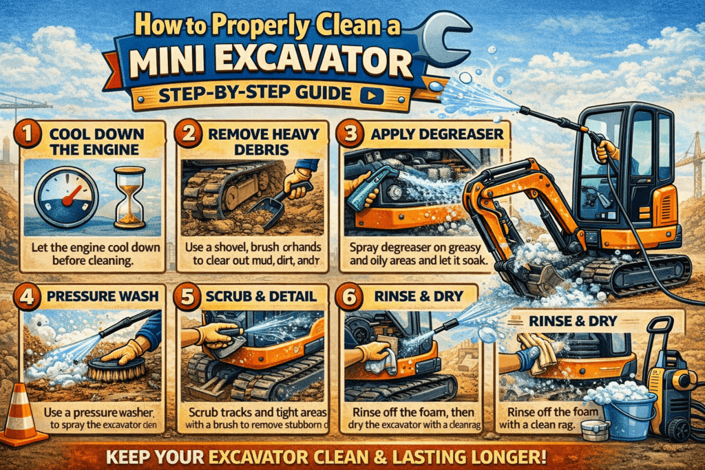 How to Properly Clean a Mini Excavator