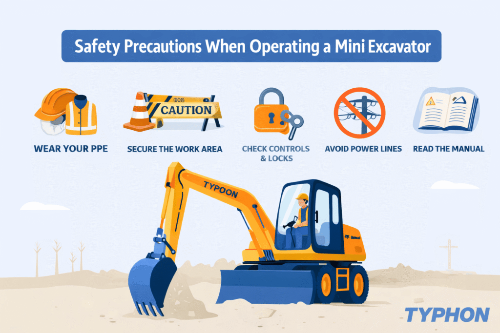 Safety Precautions When Operating a Mini Excavator