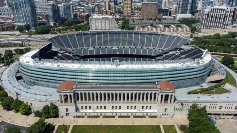 The Chicago Bears saga continues as the team’s signs move to Indiana
