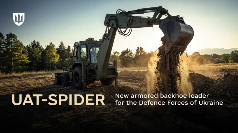 Protection of engineering units: the Ministry of Defense codes the UAT-SPIDER armored backhoe