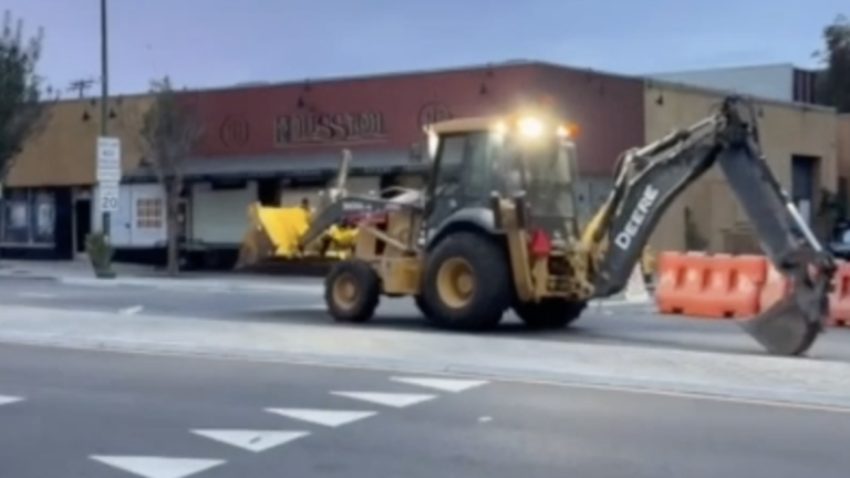 The man steals a backhoe, goes for a walk | Newsradio 600 KOGO